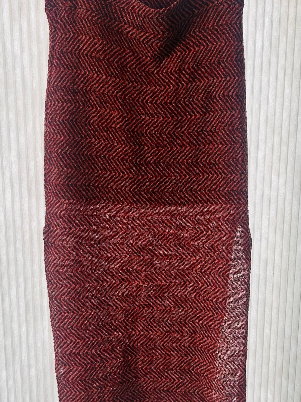 Wet Seal Red Chevron Maxi Pencil Skirt